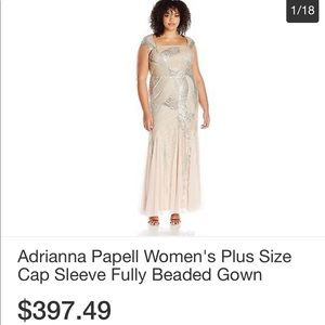 adrianna papell cap sleeve dress new with tags